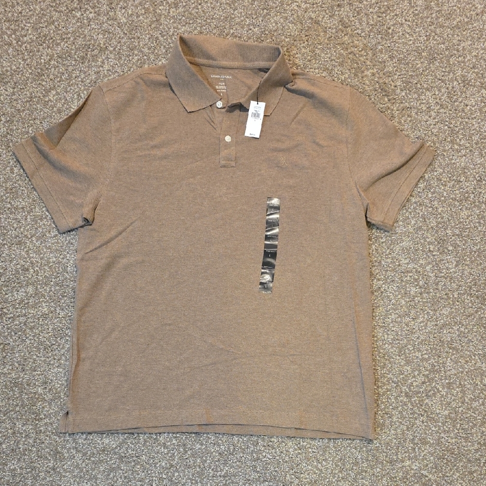 Banana Republic Taupe Polo Shirt